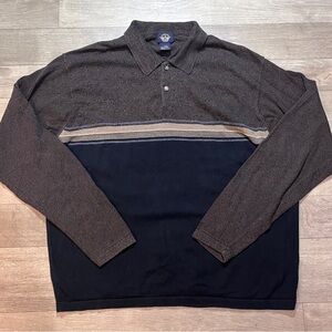Dockers Men's Polo Shirt - Brown and Black